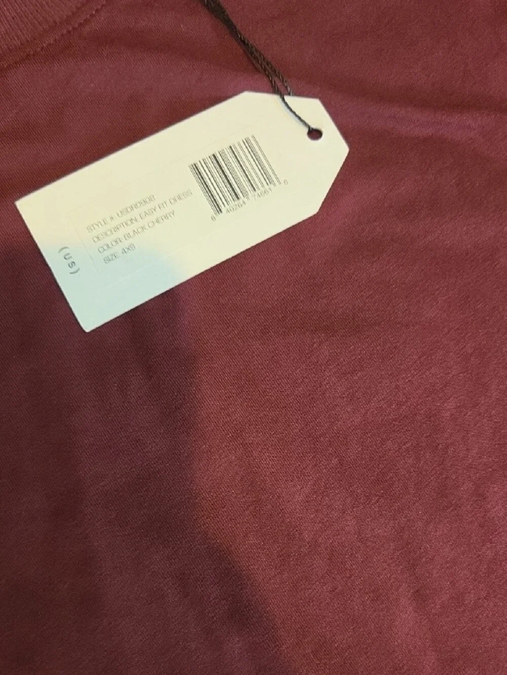 Universal Standard Burgundy Short Sleeve Midi Dress